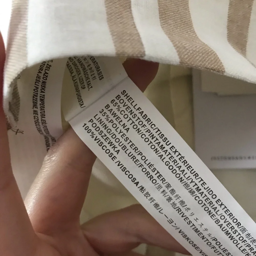 J.O.A | striped bow tie front crop top - Picture 6 of 7